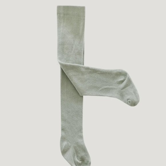 Jamie Kay Pointelle Tights in Mist gray-green Knit Tights - Picture 1 of 6
